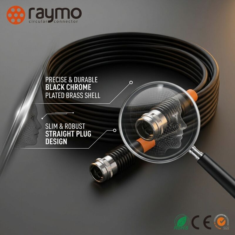 RAYMO 3K.93C SMPTE Hybrid Fiber Cable Assembly 9.2mm Tactical PUR Jacket 4K UHD Camera Link